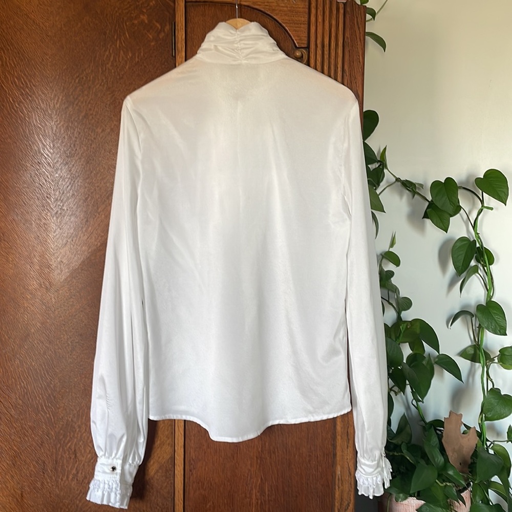 Renaissance Gothic Button Down Shirt Neck Scarf - image 4